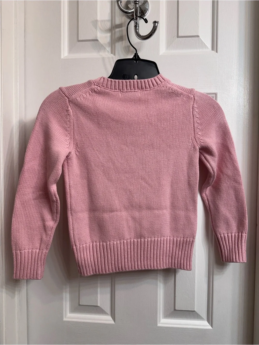 State of Mine Girl’s Pink Knit Sweater With Flag Size Girls XS(4/5) NEW!